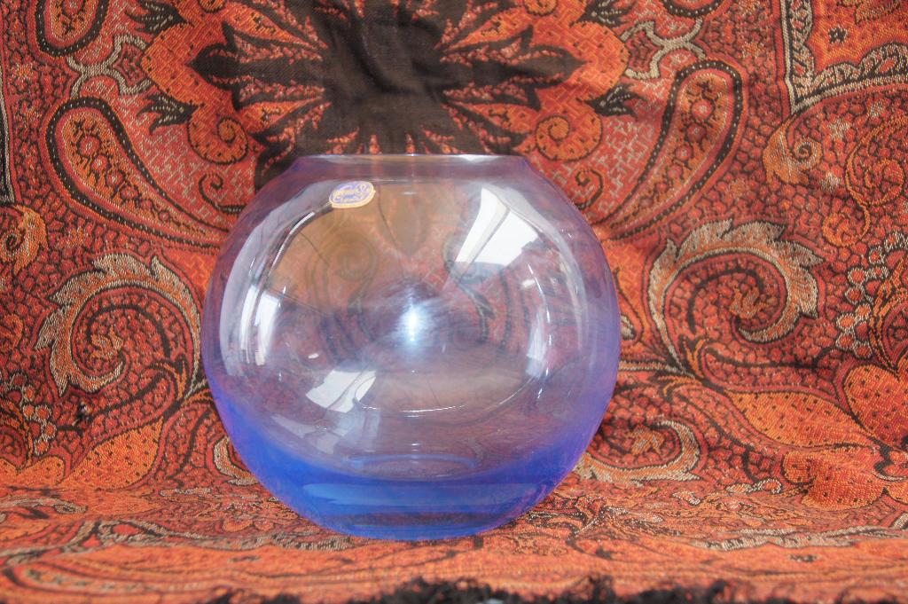 Ronde vaas  ( Glas, Overige kleuren, Ophalen of Verzenden, Minder dan 50 cm, Glas