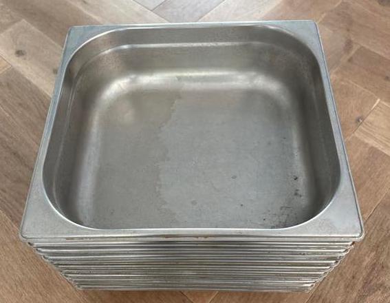 RVS Gastronorm bakken (GN-bakken) - Set van 10, Ophalen of Verzenden, Gebruikt