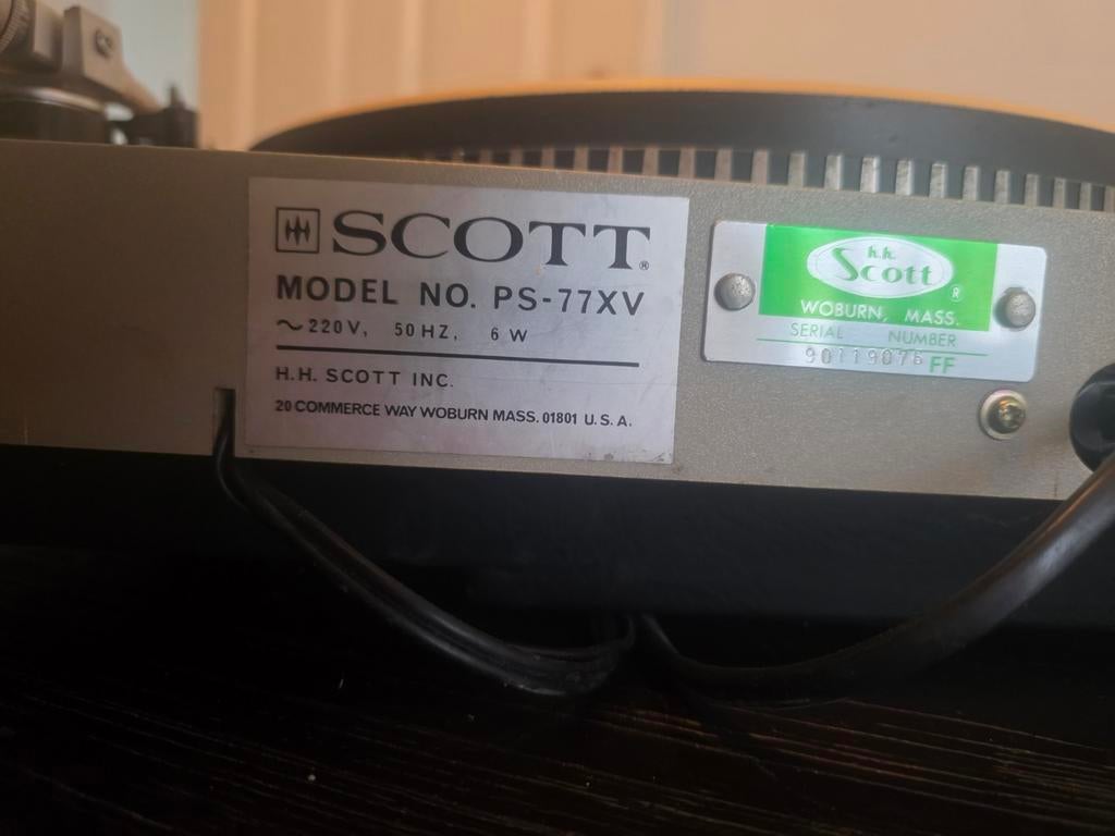 SCOTT PS-77XV Platenspeler - Vintage Hifi, Audio, Tv en Foto, Ophalen of Verzenden, Gebruikt, Platenspeler, Overige merken
