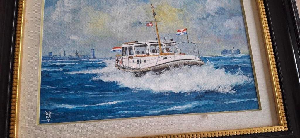 Maritiem schilderijtje, Antiek en Kunst, Ophalen of Verzenden