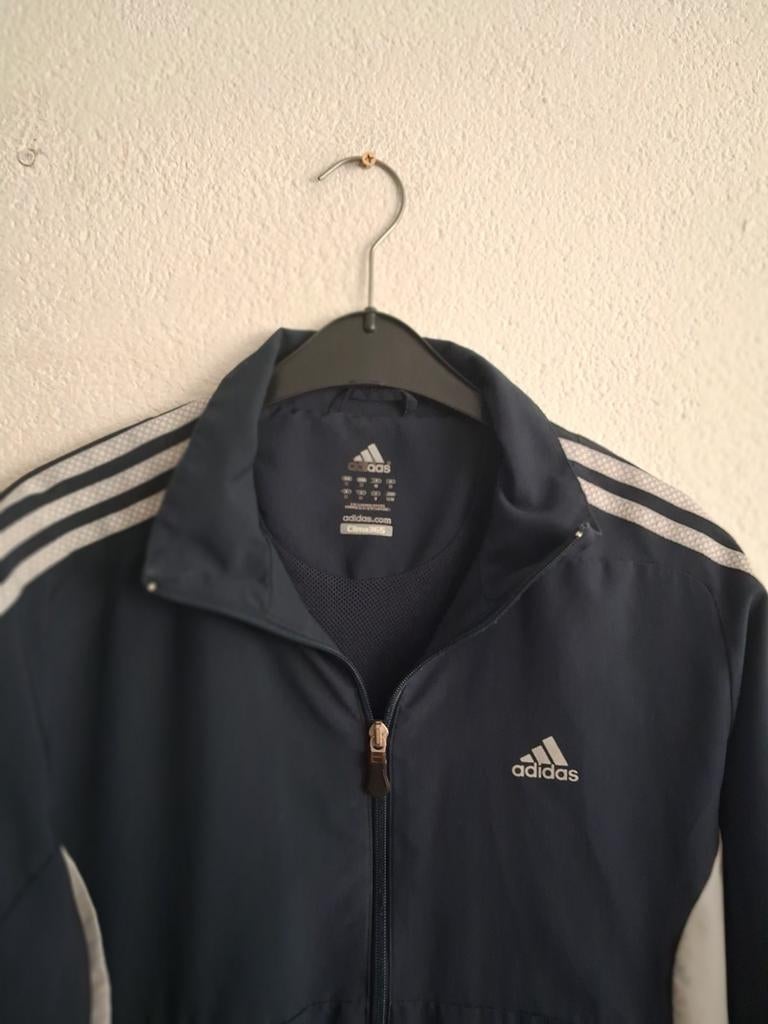 Adidas sportjack donkerblauw maat M, Kleding | Heren, Ophalen of Verzenden