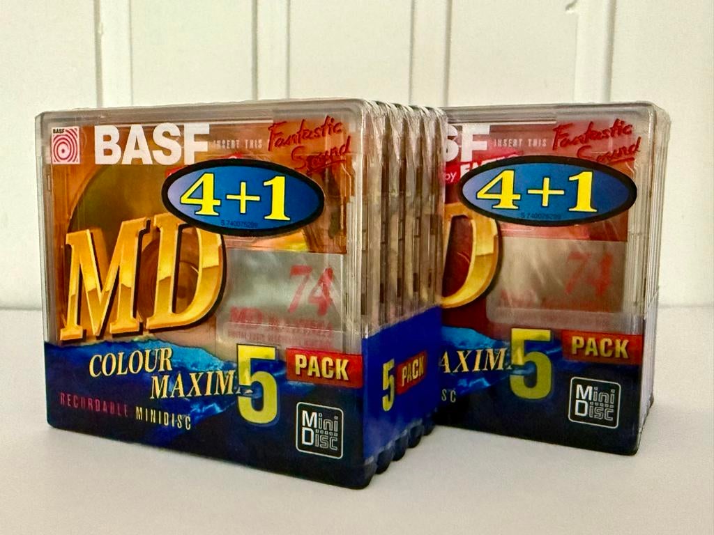 BASF MD Colour Maxima 5-pack MiniDisc (2 stuks), Audio, Tv en Foto, Ophalen of Verzenden, Overige typen