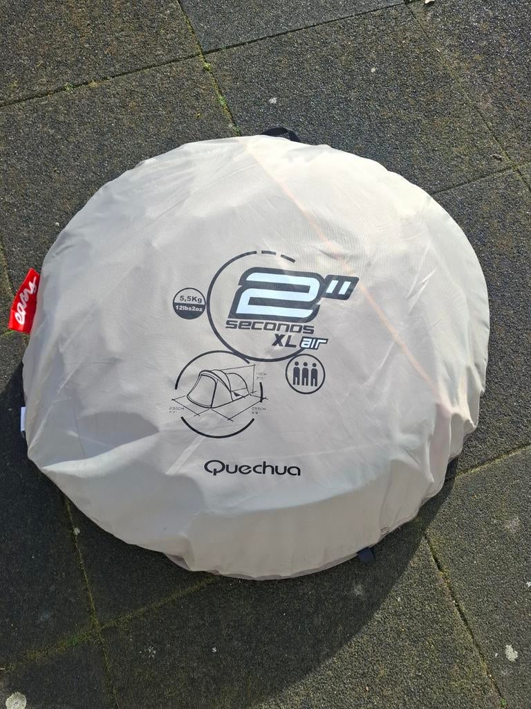 Quechua 2 seconds XL air 3 personen, Caravans en Kamperen, Tenten, Ophalen, Zo goed als nieuw, Tot en met 3