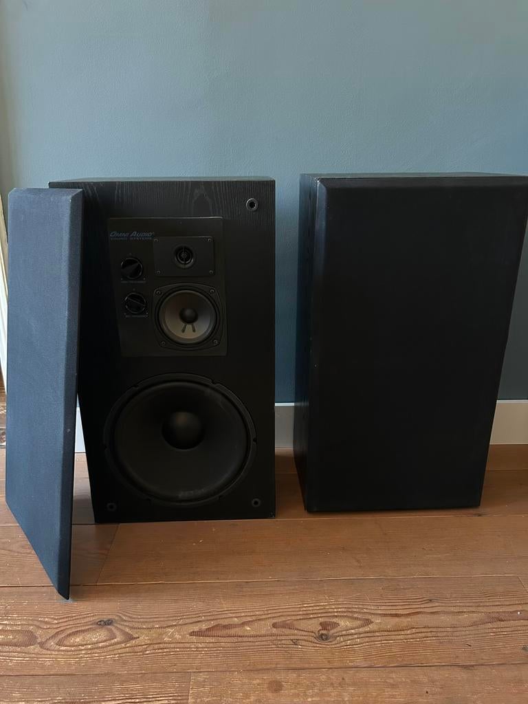 Twee Omni Audio SA 12.3 luidsprekers, Audio, Tv en Foto, Luidsprekers, Gebruikt, 120 watt of meer, Front, Rear of Stereo speakers