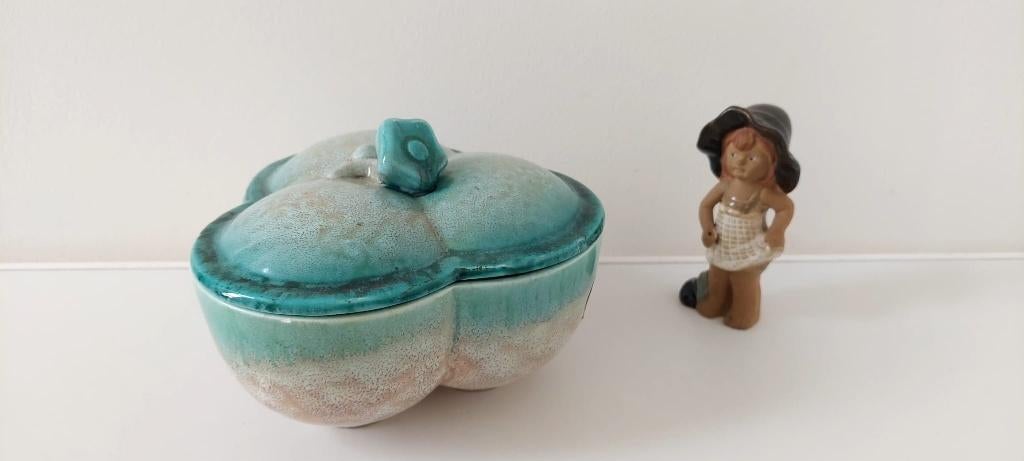 Vintage Fat Lava ddr Keramiek/aardewerk glazuur schaal, Eu, Eu, Ophalen of Verzenden, Zo goed als nieuw