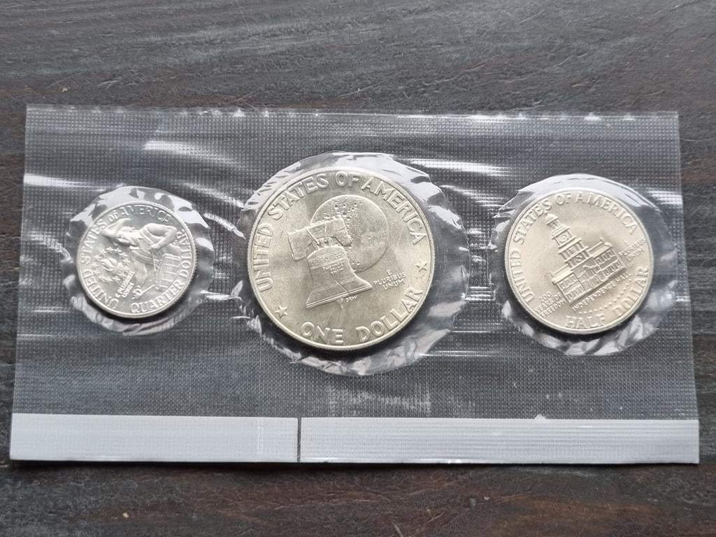 Kwart halve en dollar 1976S zilver, Ophalen of Verzenden, Zilver