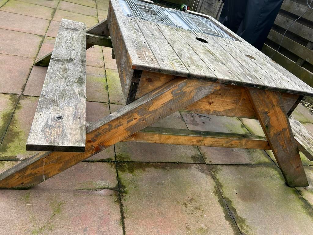 Buiten speeltafel picknicktafel zand & water, Ophalen, Gebruikt