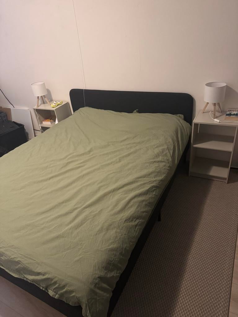 Tweepersoonsmatras 160x200, Ophalen, Gebruikt, Zwart, Tweepersoons