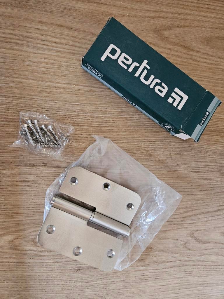 Pertura RVS Bladpaumelle Scharnier 89mm Links, Ophalen of Verzenden, Nieuw, Rvs, Scharnier