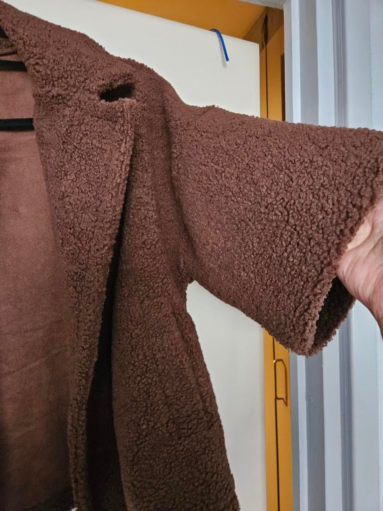Bruine teddy jas - Maat XL nieuw, Ophalen of Verzenden, Zo goed als nieuw, Maat 46/48 (XL) of groter, Bruin