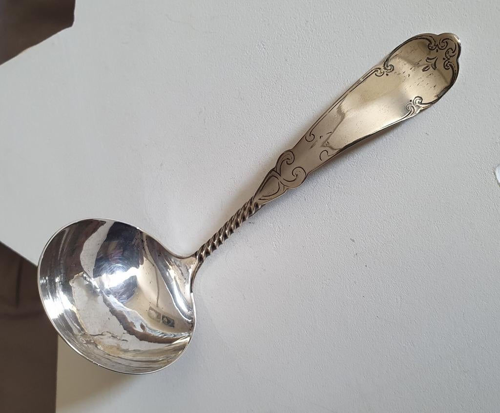 Zilveren roomlepel lepel Hollands antiek, Verzenden, Zilver