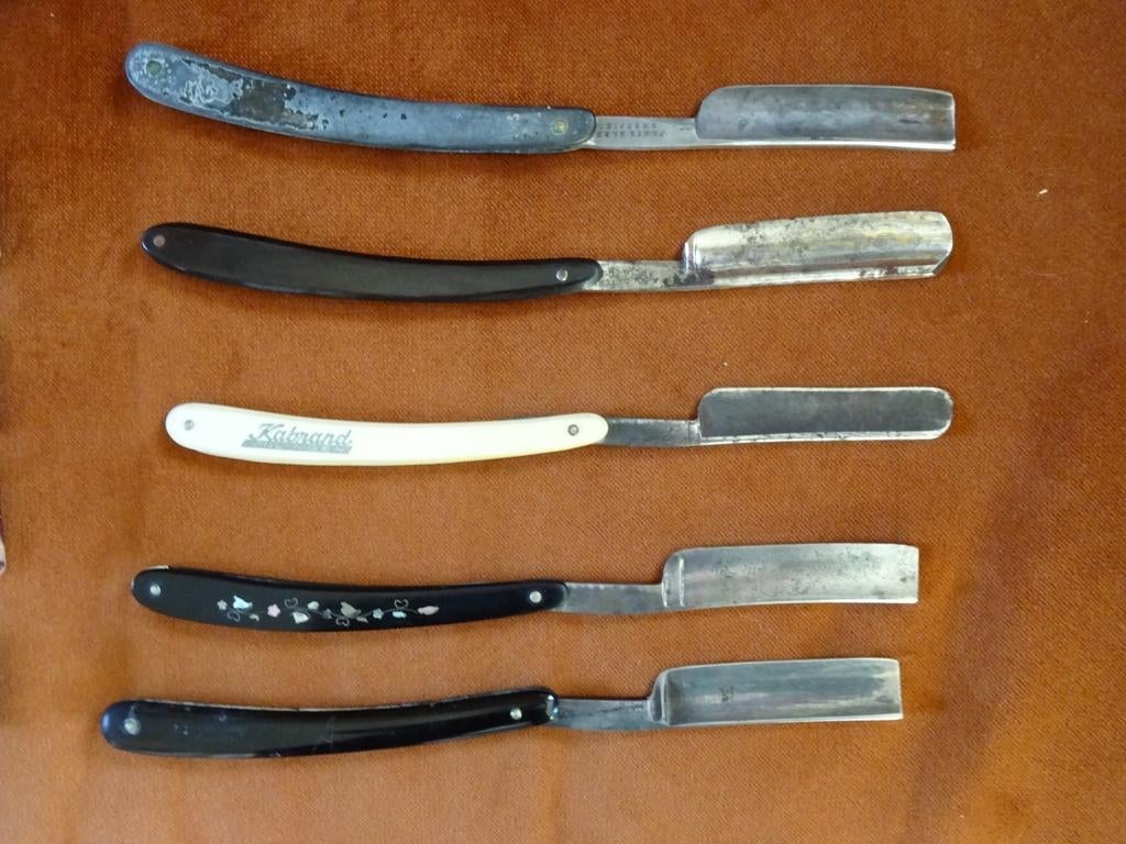 Antiek scheermes vintage scheermes collectie 3 scheermessen, Ophalen of Verzenden