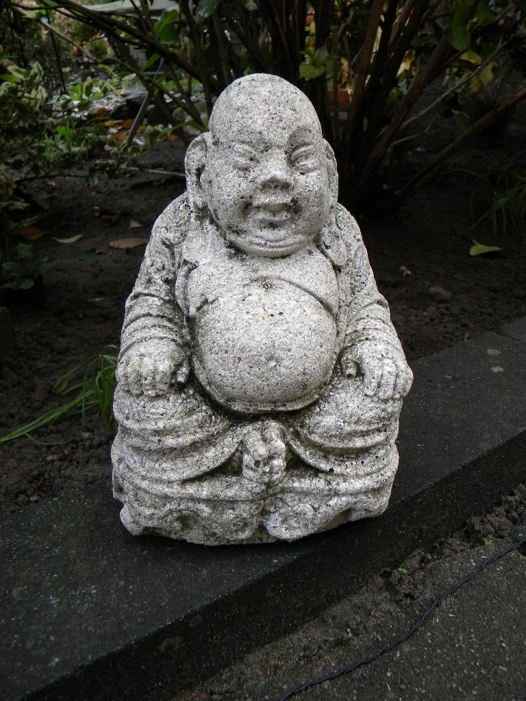 BOEDDHA BEELD MASSIEF BETON, GEWICHT 4,5 KG., Ophalen of Verzenden, Gebruikt