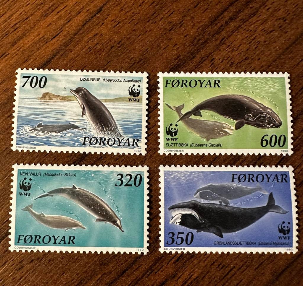 Faroer 1990 WWF Walvissen Postzegels - Postfris, Ophalen of Verzenden, Denemarken, Postfris
