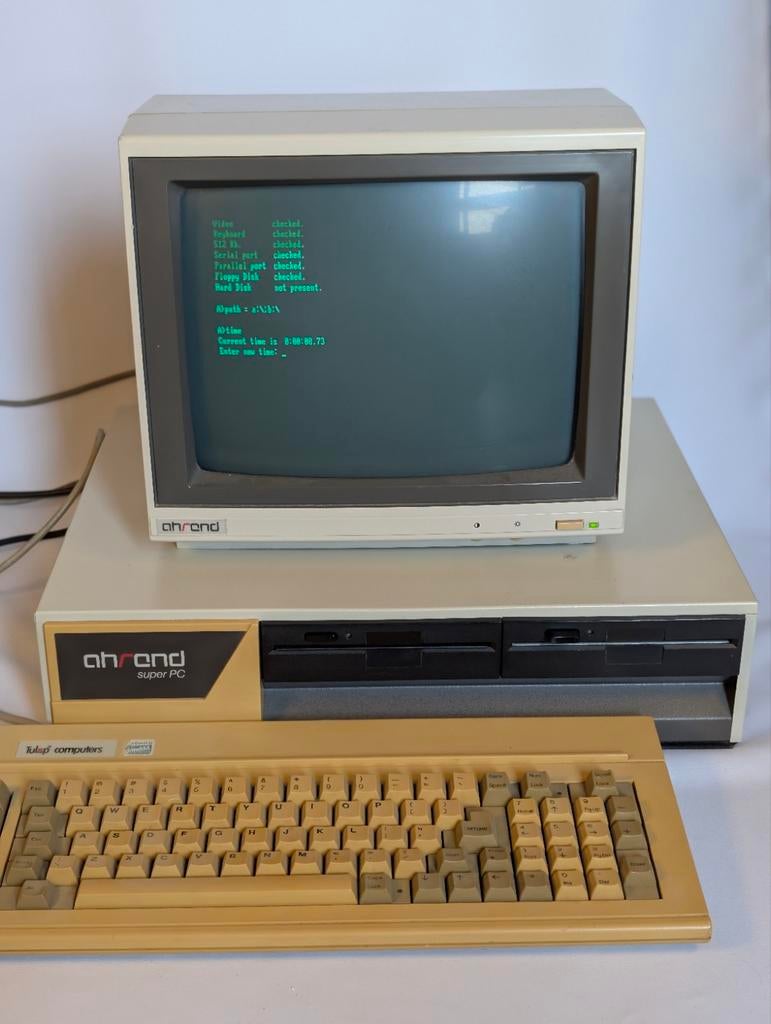 Tulip Compact 1 / Ahrend Super PC – Compudata – Werkend, Computers en Software, Vintage Computers, Ophalen, ., ., Compudata Tulip