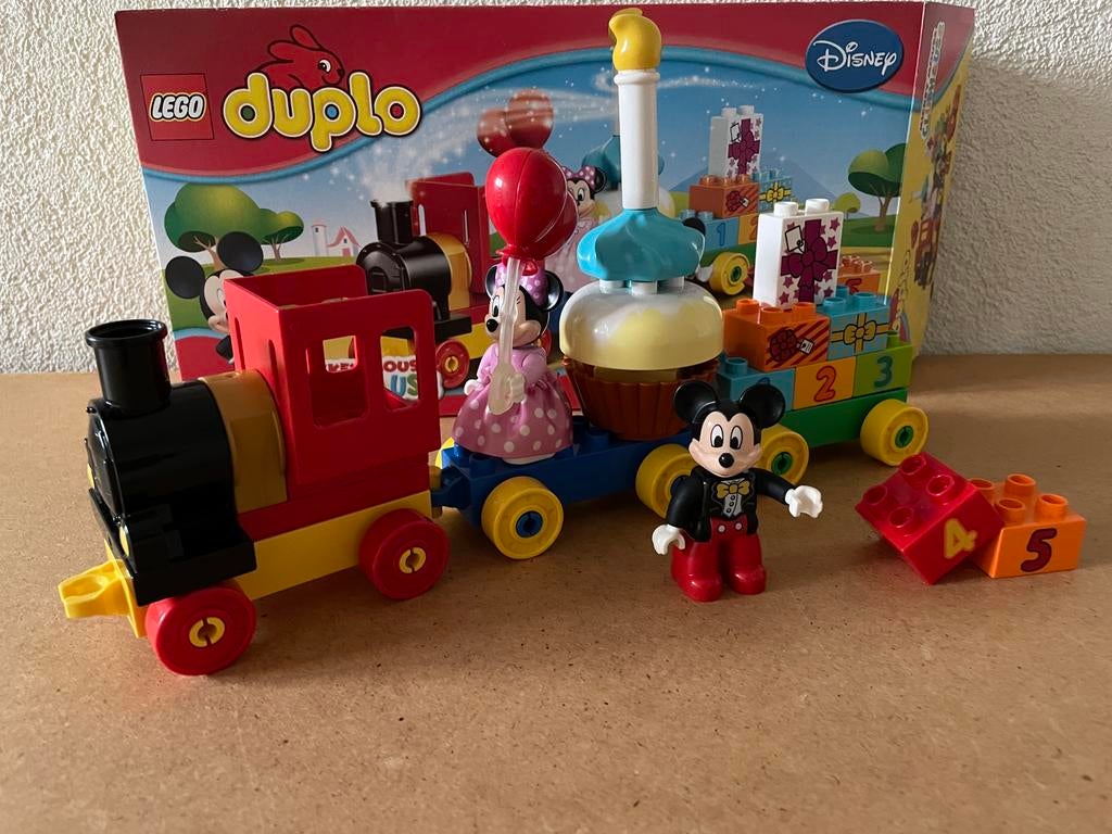 Duplo 10597 Mickey&Minnie verjaardag, compleet met doos, Ophalen of Verzenden, Zo goed als nieuw, Complete set, Duplo