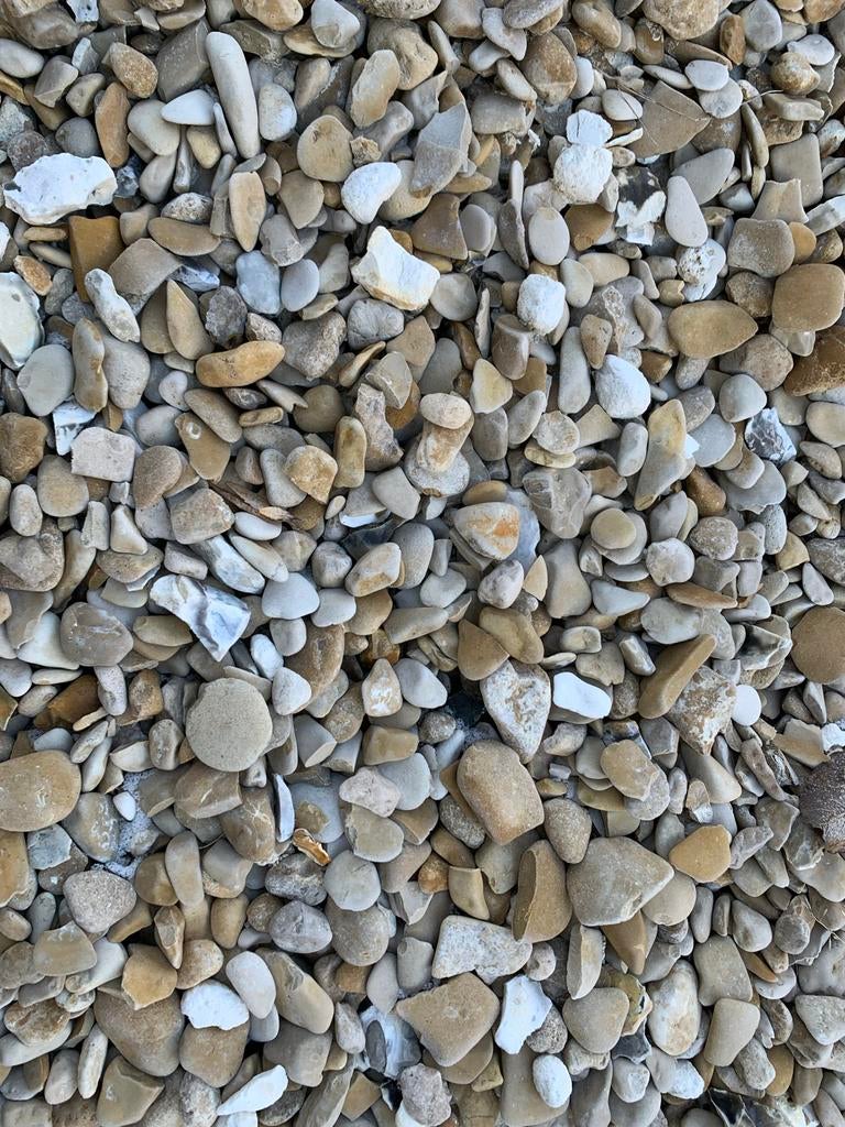 Castle grind Kasteel kiezel beige split natuursteen, Tuin en Terras, Grind, Keien en Split, Overige materialen, Gebruikt, Beige