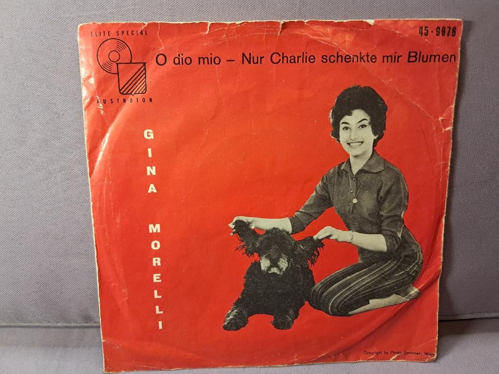 45t. popcorn. gina morelli. o dio mio. ex+/M-, Gebruikt, 7 inch, Single, Ophalen of Verzenden