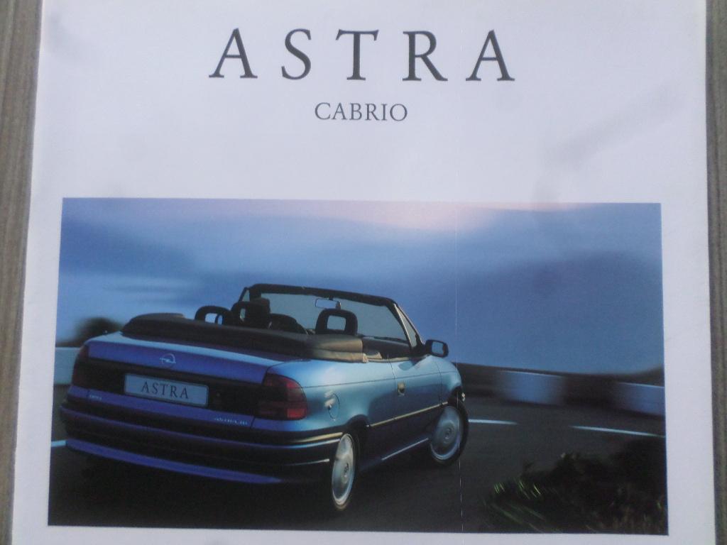 Opel Astra Cabrio & Ambiente & Bertone Edition 1996 Brochure, Ophalen of Verzenden, Zo goed als nieuw, Opel