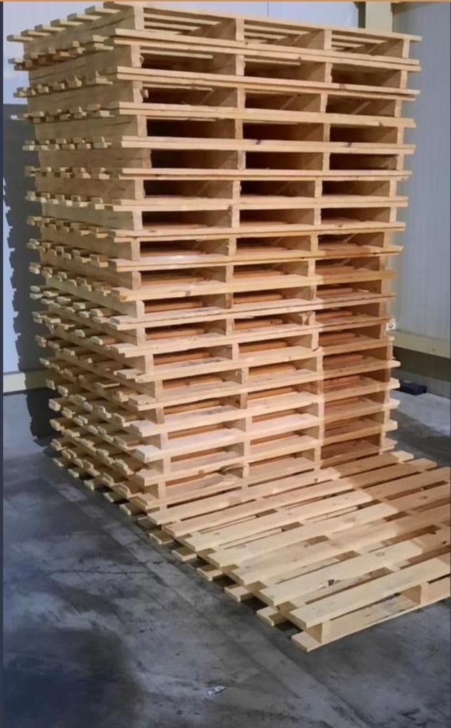 Grote Dubbeldeks pallets met mooie lange planken, Doe-het-zelf en Verbouw, Hout en Planken, Ophalen, Zo goed als nieuw, 50 mm of meer