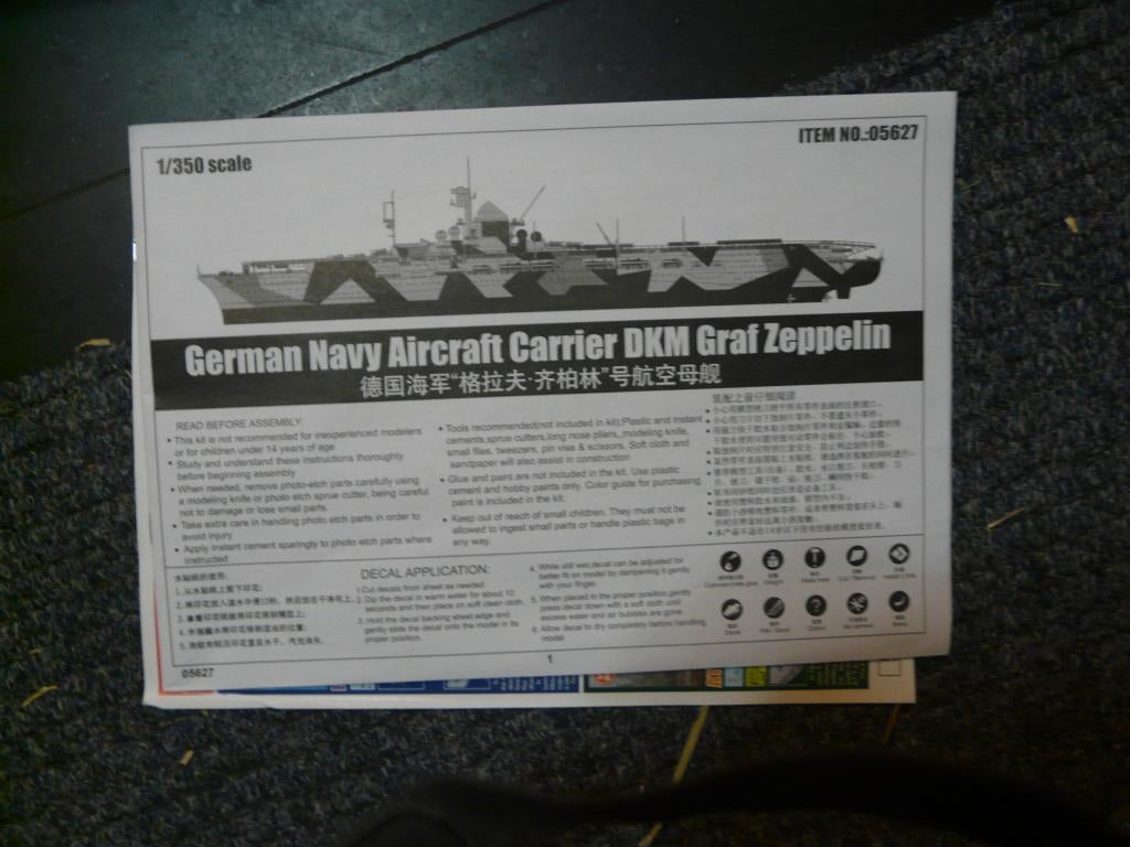 1/350 Trumpeter Graf Zeppelin Bouwdoos, Hobby en Vrije tijd, Modelbouw | Boten en Schepen, Ophalen of Verzenden, Nieuw, 1:200 of kleiner