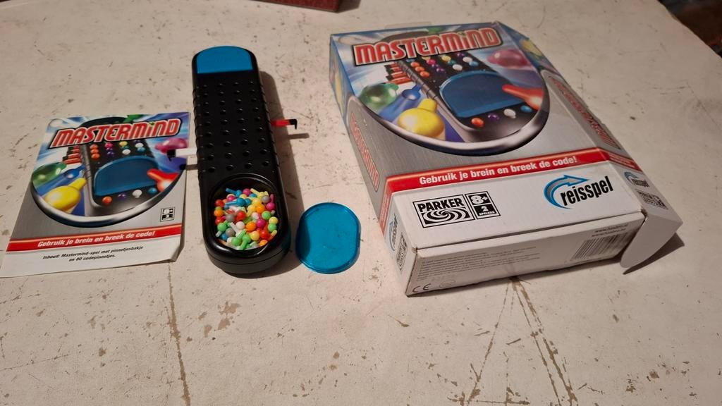 Mastermind reisspel, Een of twee spelers, Ophalen of Verzenden, Zo goed als nieuw, Parker