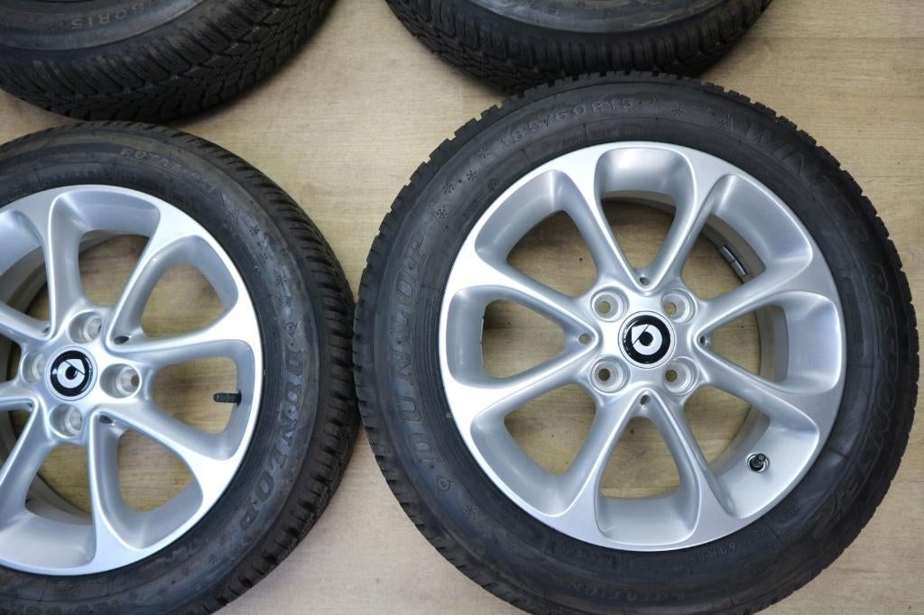 Smart fortwo forfour  velgen 15 inch + winterbanden 4x100, Gebruikt, 15 inch, Banden en Velgen, Nvt