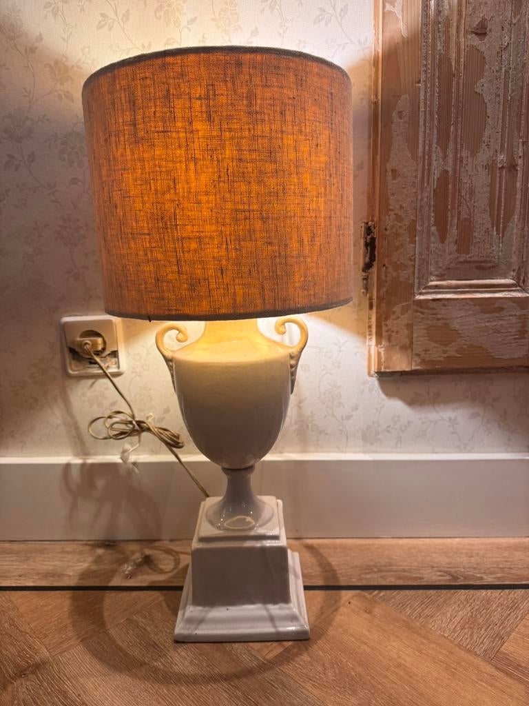 Antieke lamp porselein, Ophalen of Verzenden