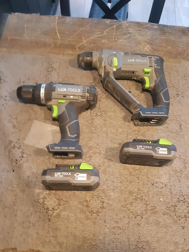 lux accuboor + boorhamer, Ophalen, Gebruikt, Boor- en Schroefmachine, Variabele snelheid