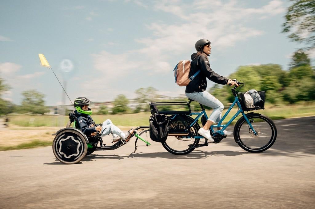 Hase Trets driewieler/aanhangfiets voor kinderen tot 1m60, Fietsen en Brommers, Ophalen, Zo goed als nieuw, Overige merken, Verstelbare zitting