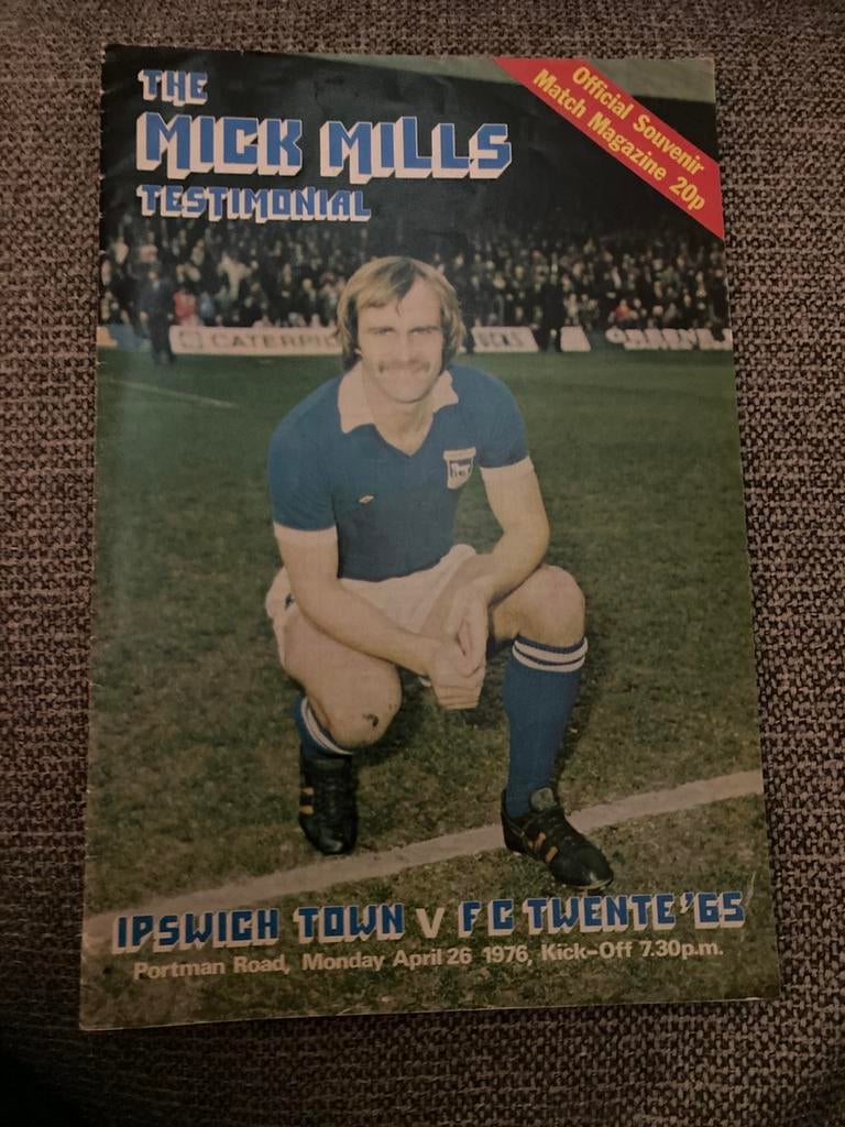 PROGRAMMABOEKJE IPSWICH TOWN-FC TWENTE 1976, Verzamelen, Sportartikelen en Voetbal, Ophalen of Verzenden, Zo goed als nieuw, F.C. Twente