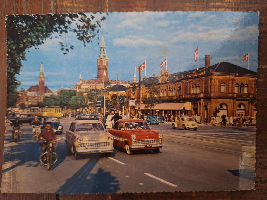 Denemarken - Kopenhagen - Auto's, Ophalen of Verzenden, 1960 tot 1980, Gelopen, Overig Europa