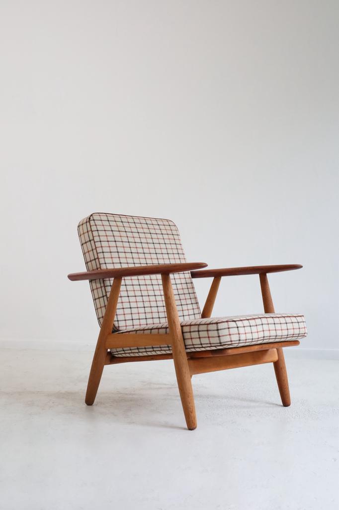Cigar fauteuil GE-240 Hans J. Wegner vintage Deens design, Ophalen, Gebruikt, Design, 75 tot 100 cm