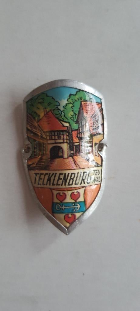 Wandelstok plaatje stocknagel schildje Tecklenburg, Ophalen of Verzenden, Gebruikt