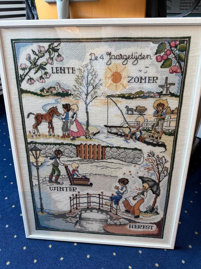 Naambordje voordeur vierkant - Grijs botanisch patroon - Traditioneel