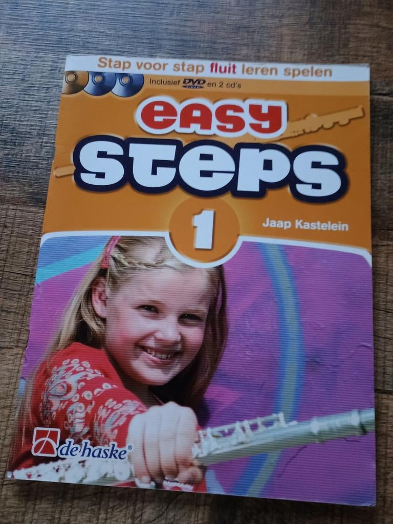 Easy Steps - Deel 1 - Dwarsfluit / fluit  - Incl.CD, Muziek en Instrumenten, Ophalen of Verzenden, Gebruikt, Les of Cursus, Overige genres