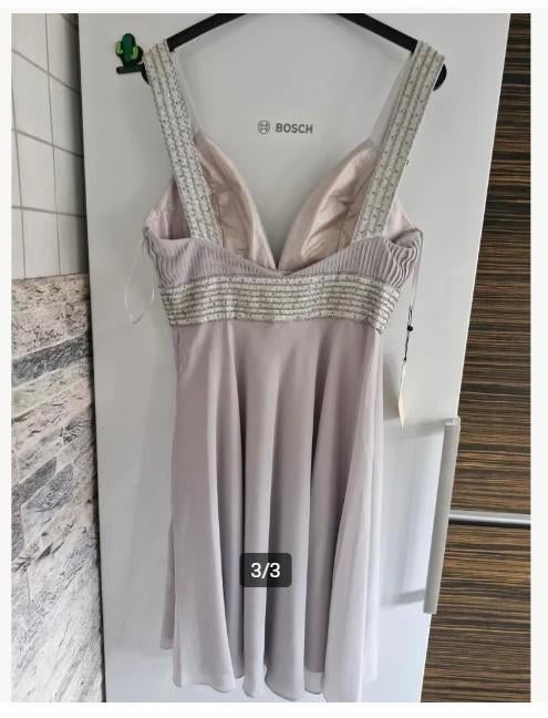 Lichtgrijze galajurk Maat 16 h3, Galajurk, Gayting, Maat 46/48 (XL) of groter, Onbekend