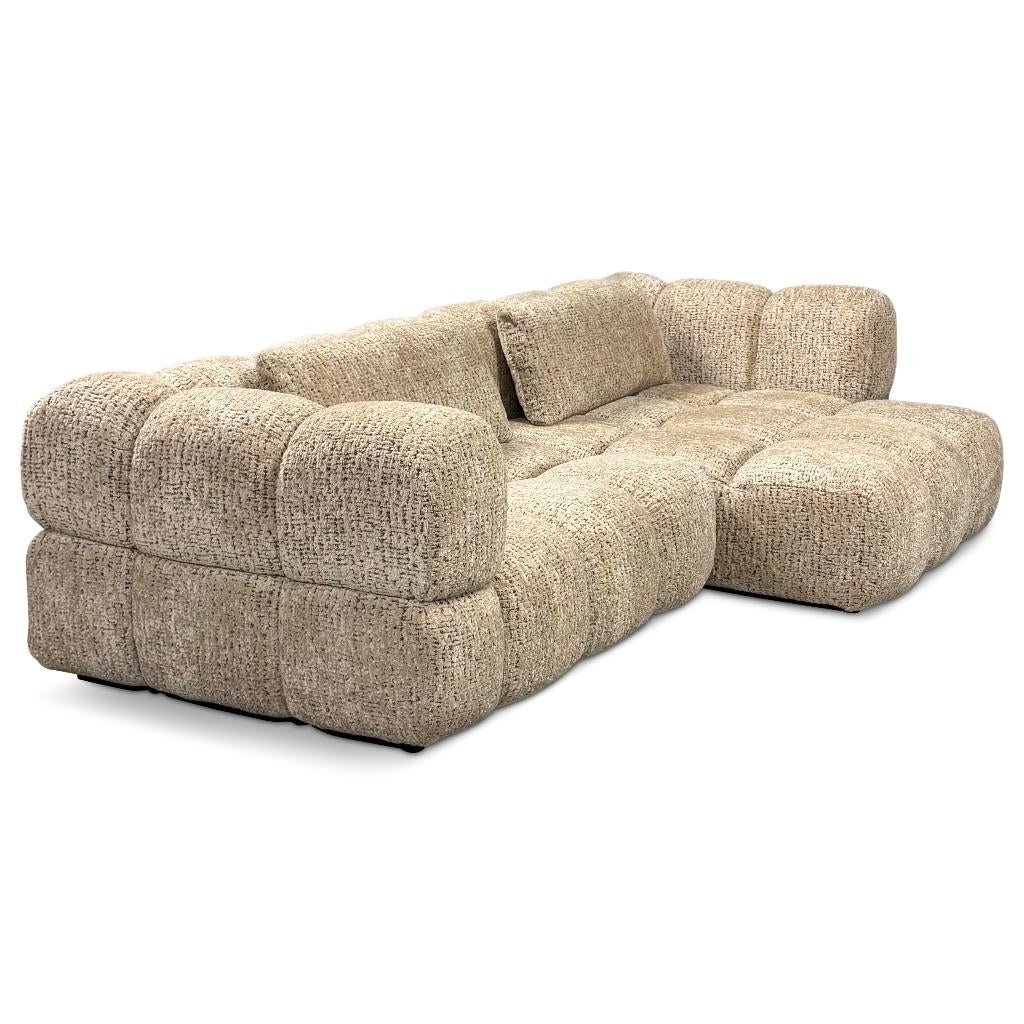 Bankstel Bank Loungebank Longchair Hoekbank Beige **Nieuw**, Huis en Inrichting, Banken | Bankstellen, Nieuw, Ophalen of Verzenden
