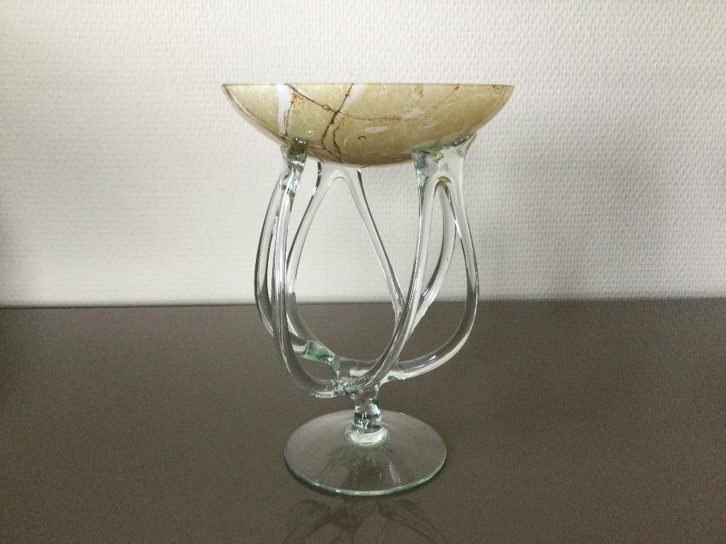 Handgeblazen Jozefina Krosno “Octopus” / Jellyfish art glass, Ophalen of Verzenden, Huis en Inrichting