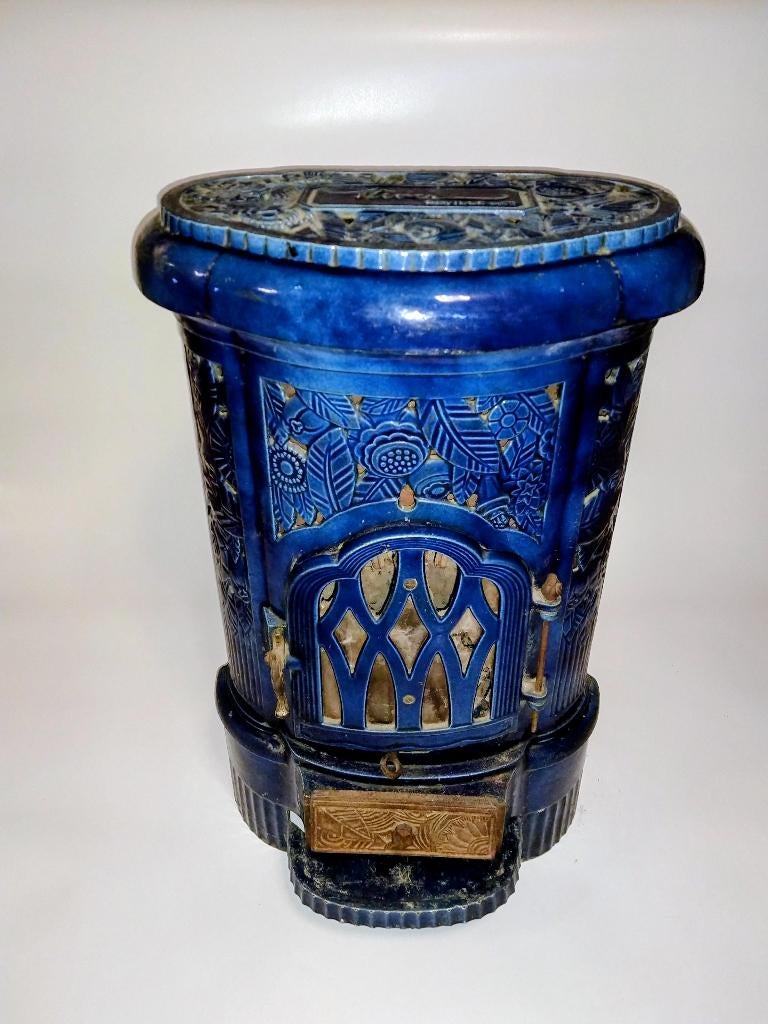 antieke geëmailleerde kachel, Huis en Inrichting, Kachels, Ophalen, Gebruikt, Overige brandstoffen, Houtkachel