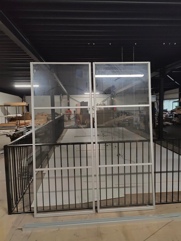 Aluminium schuifdeuren met glas, 75 tot 150 cm, Ophalen of Verzenden, Schuifpui, Nieuw