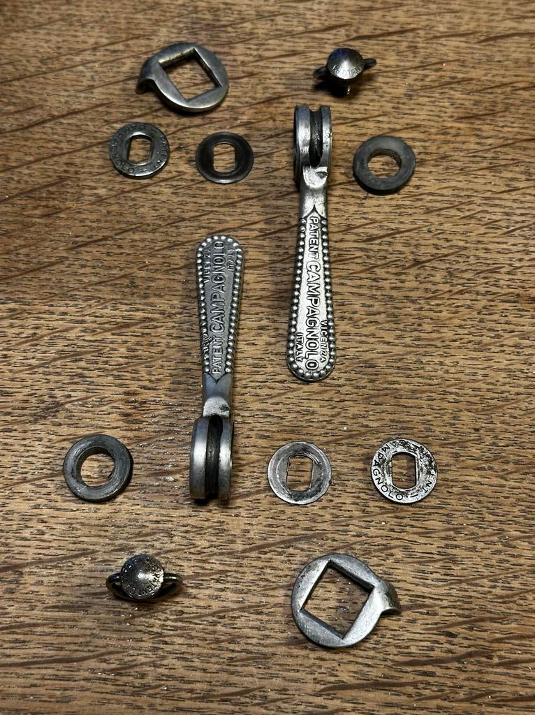 Campagnolo Super Record Shifters, Ophalen of Verzenden, Gebruikt, Derailleur of Ketting