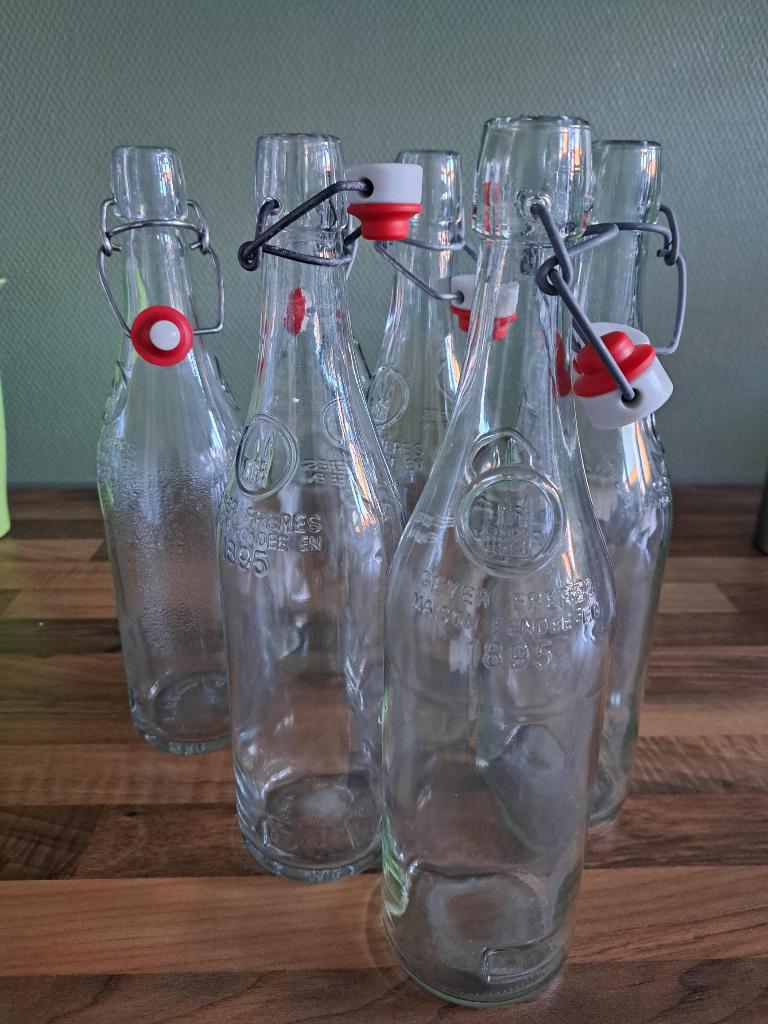 6 beugelflessen, Ophalen, Overige typen, Overige stijlen, Glas