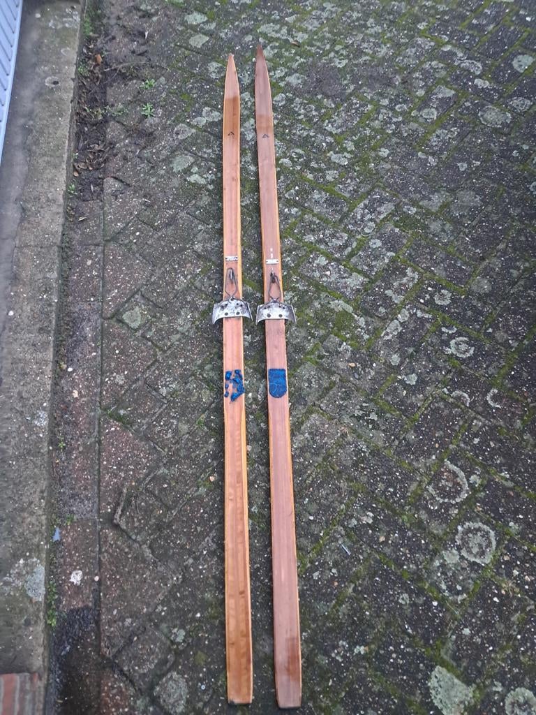 Antieke houten ski's / langlaufskies, Ophalen of Verzenden, Ezel