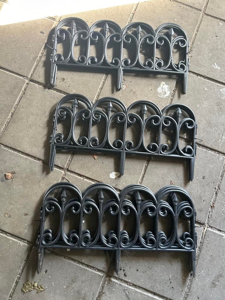 Tuinborder gerecycled polypropyleen 4 stuks 60x30cm, Tuin en Terras, Bielzen en Borders, Zo goed als nieuw, Border, Kunststof