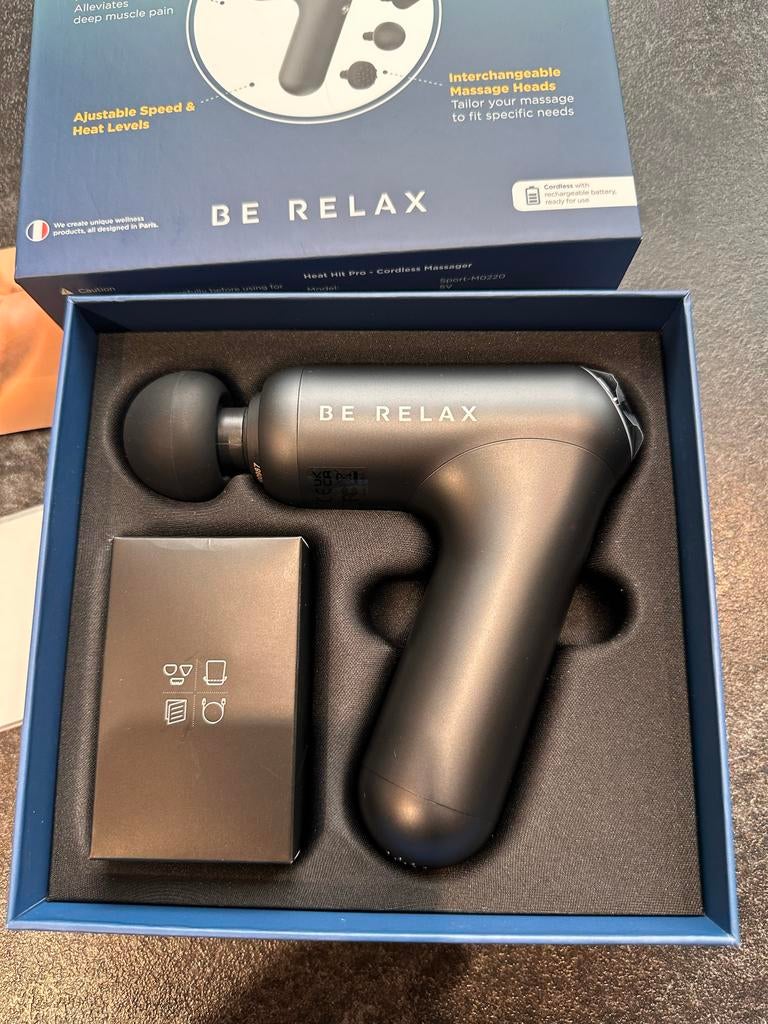 BE RELAX Heat Hit Pro Cordless Massager - Nieuw in doos, Sport en Fitness, Massageproducten, Nieuw, Apparaat, Ophalen of Verzenden