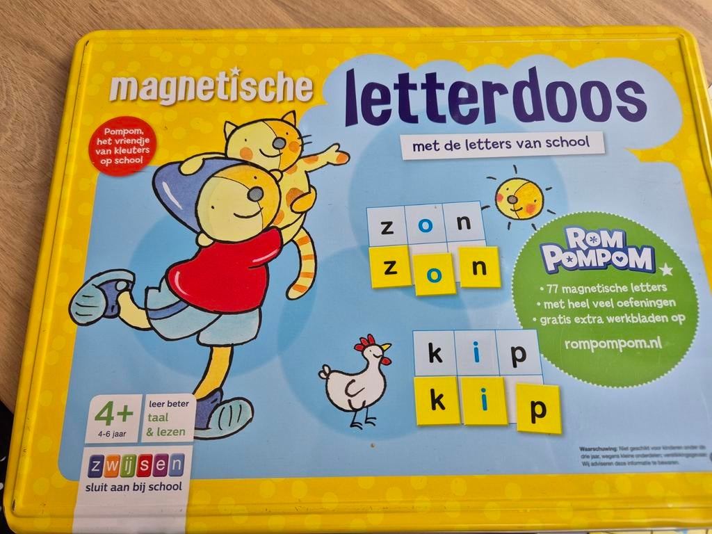 Magnetische letterdoos RomPomPom, Kinderen en Baby's, Speelgoed | Educatief en Creatief, Taal en Lezen, Ophalen of Verzenden