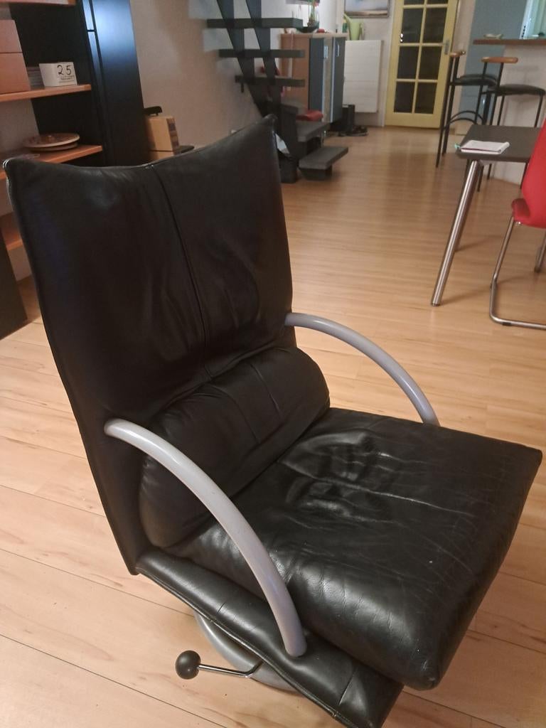 ROLF BENZ relaxfauteuil, leer, 2 standen, Huis en Inrichting, Fauteuils, Ophalen of Verzenden