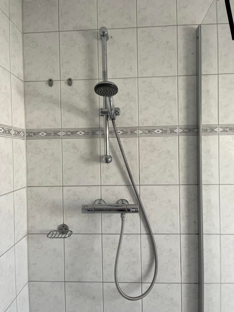 Grohe douchemengkraan en badmengkraan met douchekoppen, Ophalen of Verzenden, Gebruikt, Chroom, Kraan