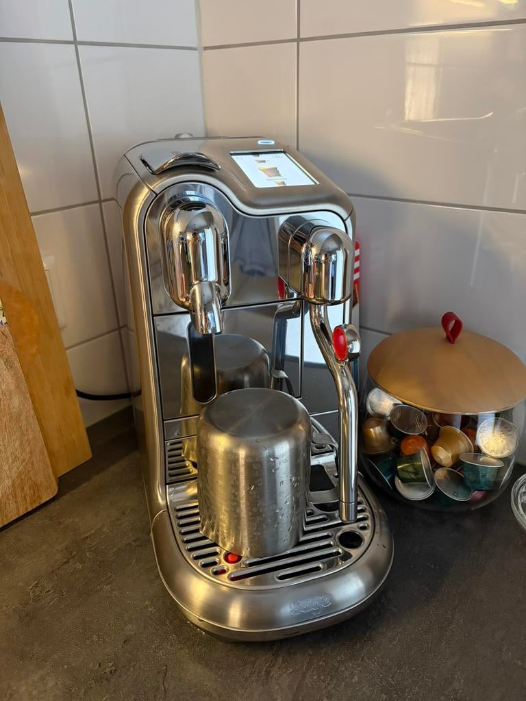 Creatista Pro Nespresso Zilver, Ophalen, Zo goed als nieuw, Koffiemachine, Stoompijpje
